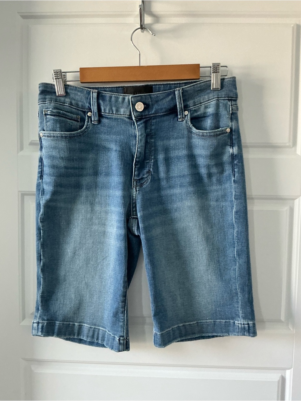 White House Black Market Light Blue Denim Bermuda Shorts